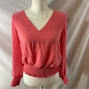 1 State Pink V Neck top